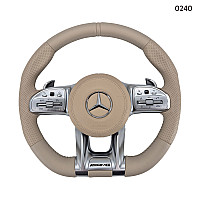 Δερμάτινο σπορ τιμόνι AMG για Mercedes C CLA CLS E G GLC GLS GLE Old touch μπεζ– 0240 - Sellzone.bg Δερμάτινο σπορ τιμόνι AMG για Mercedes C CLA CLS E G GLC GLS GLE Old touch μπεζ– 0240